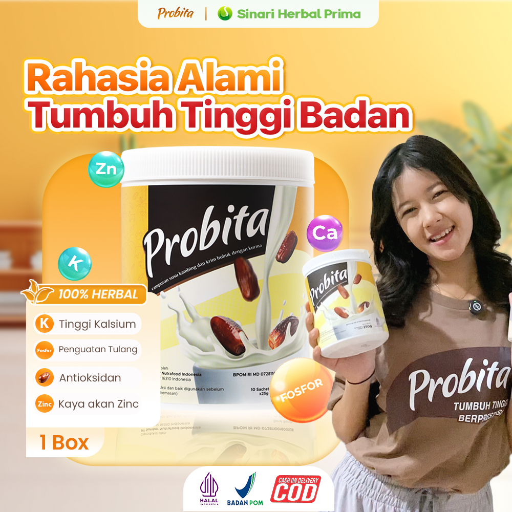 

Probita Susu Kurma - Rahasia Peninggi Badan Alami Kaya Nutrisi Untuk Anak dan Remaja - 1 Box 250gram