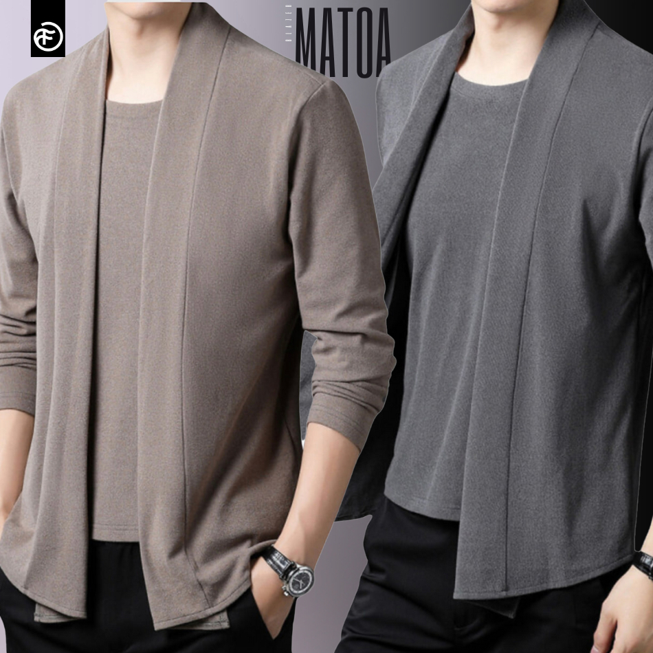 Fobdg Tshirt Blazer Matoa Kaos Lengan Panjang Dan Blazer Manyatu pria dewasa