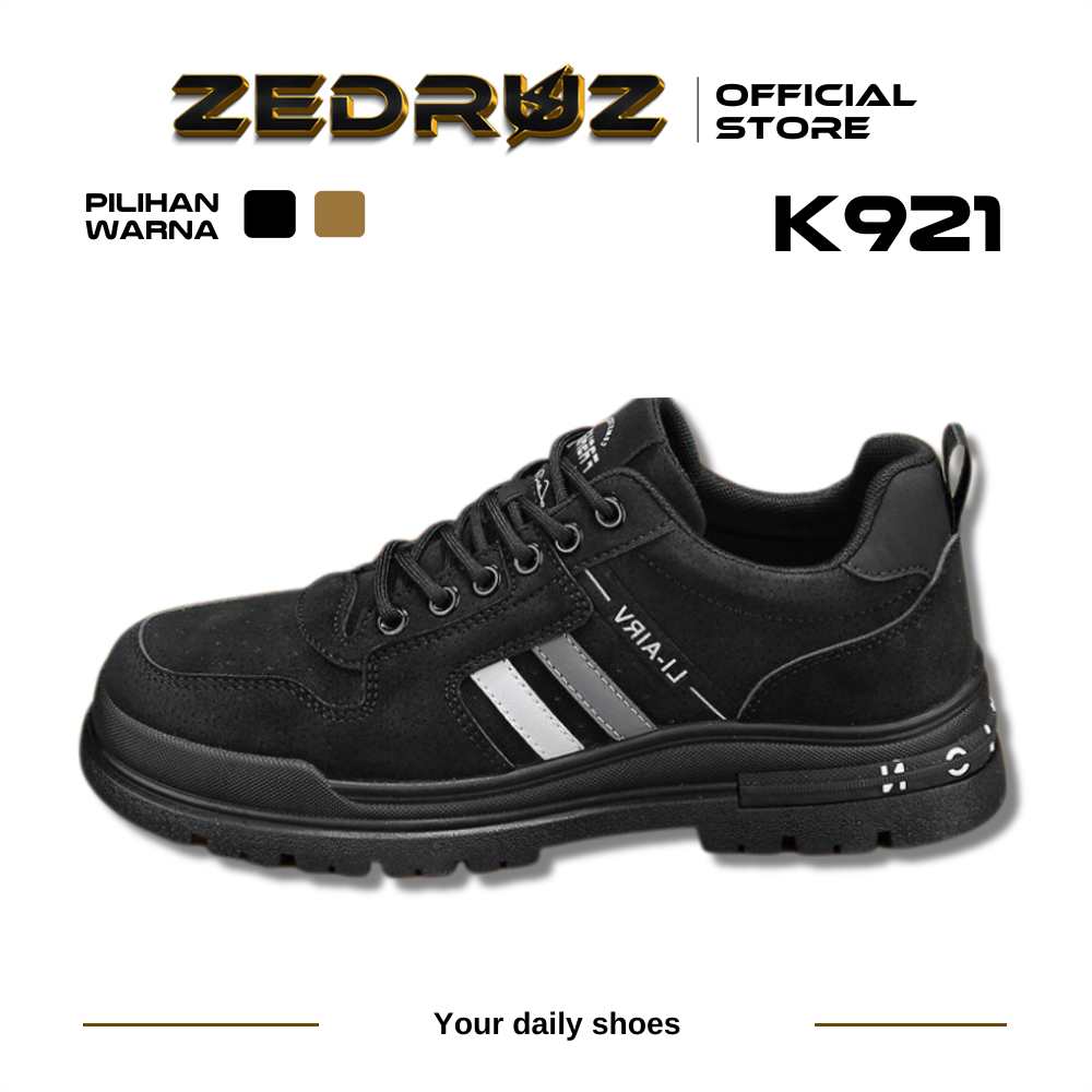 Zedruz Sepatu Pria Casual Model High Sepatu Sneakers Kulit Sepatu Kulit Kekinian K921