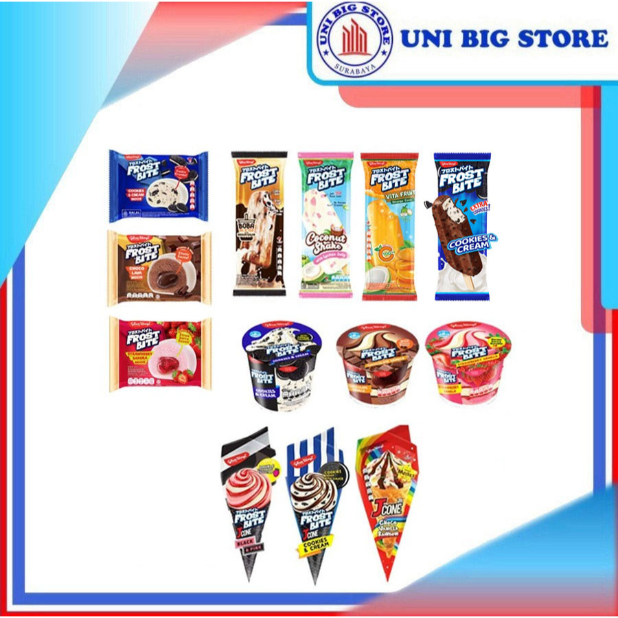 

Glico Wings FROST BITE Boba Milk Tea | Choco Lava | Cookies Cream Mochi | Coconut Shake Es Krim