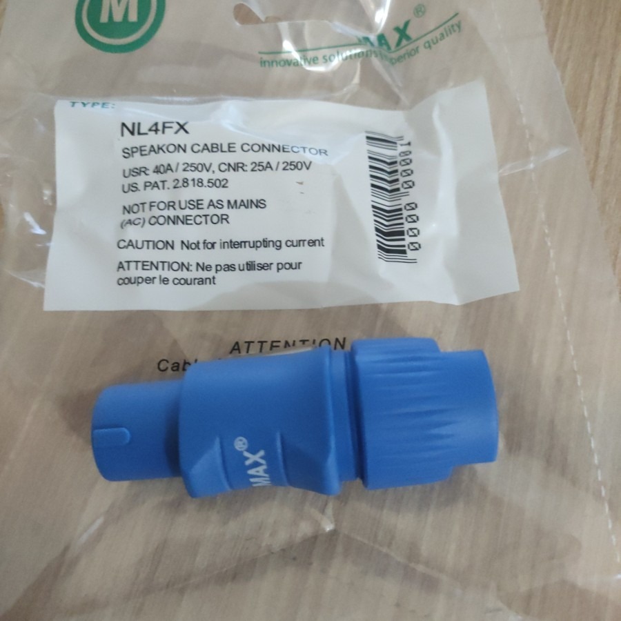 Jack speakon / spikon MAX super full biru