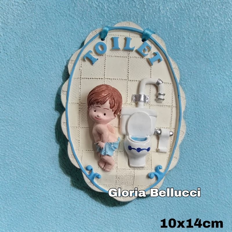 Gantungan toilet dinding dekorasi kamar mandi decor wc hiasan rumah