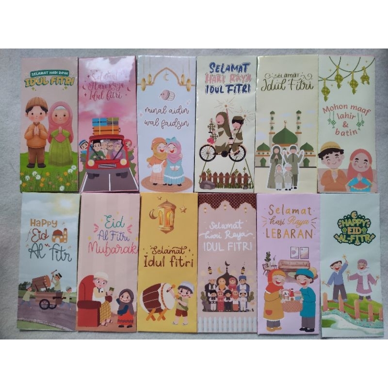 

(12Pcs) Amplop Lebaran Panjang Tanpa Lipat