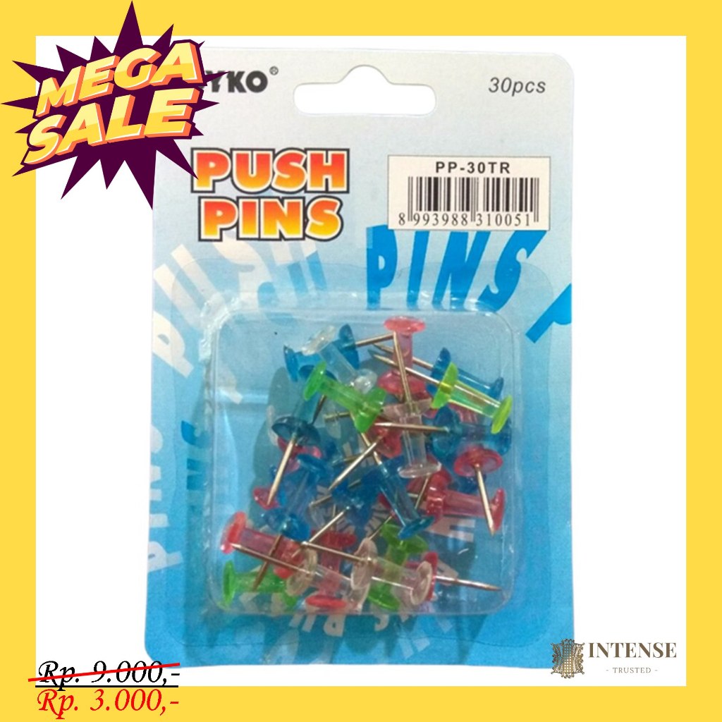 

PUSH PIN COLOR JOYKO ISI 30 PCS (8993988310051)