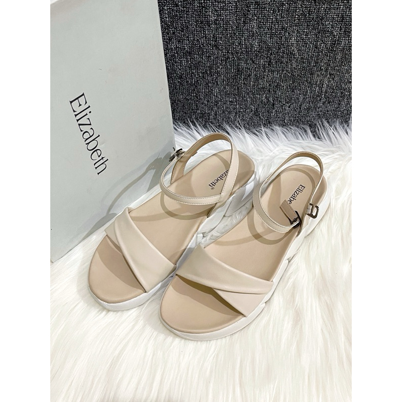 PSPGN.CO | ORIGINAL BRAND ELIZABETH 0300-0049-06 SANDAL WANITA FLAT ANGKLE STRAP GESPER KASUAL