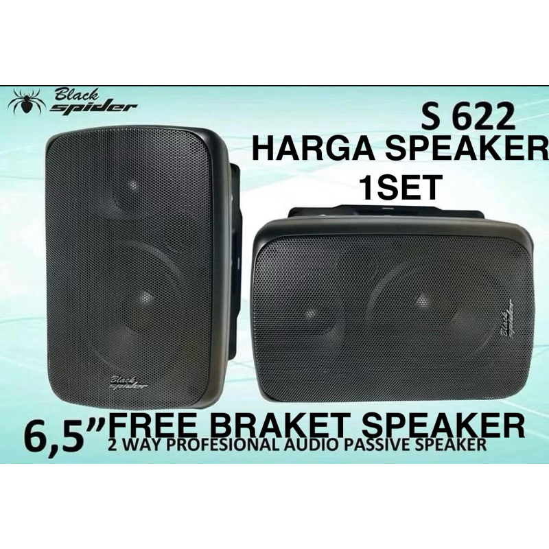 Speaker Gantung Black Spider S-622 6inch / Speaker Pasif Black Spider S-622 6inch