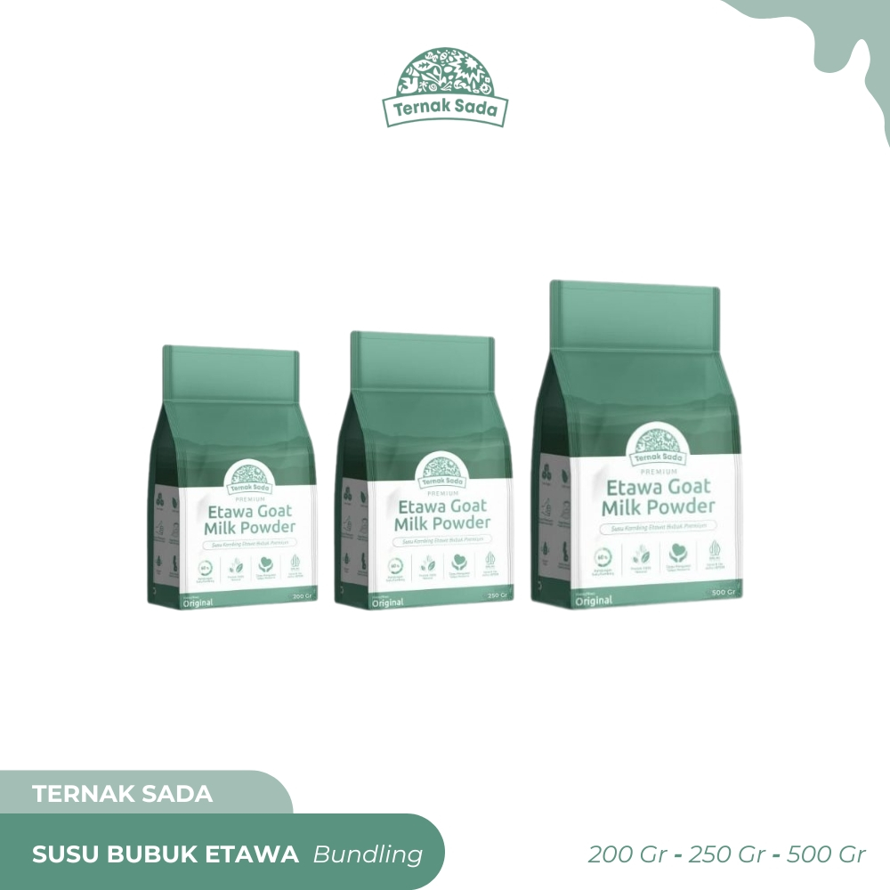 

TERNAK SADA - Susu Bubuk Etawa - Bundling 3 Pcs (200gr, 250gr, 500gr)