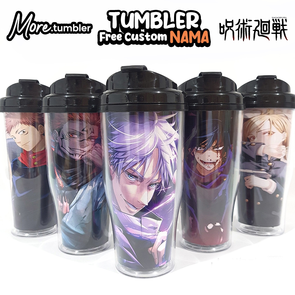 Tumbler JUJUTSU KAISEN / botol minum  JUJUTUS - SATORU GOJO  ITADORI FUSHIGURO SUKUNA / souvenir kad