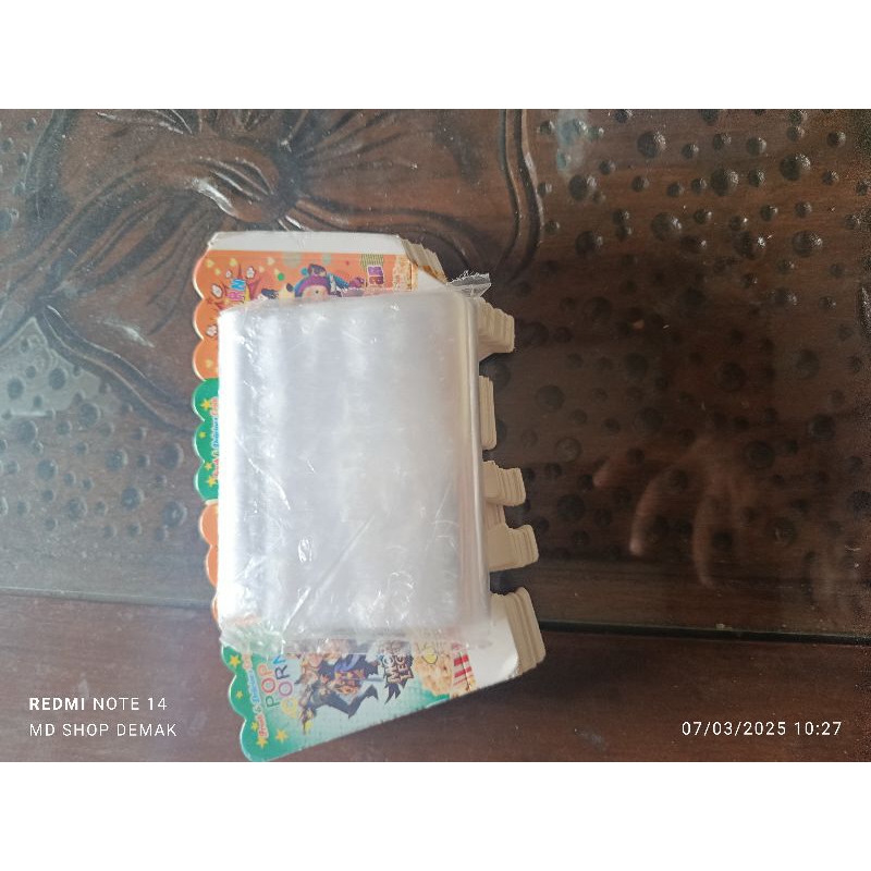 

sepaket kertas plastik popcorn isi 100 ukuran 9x5