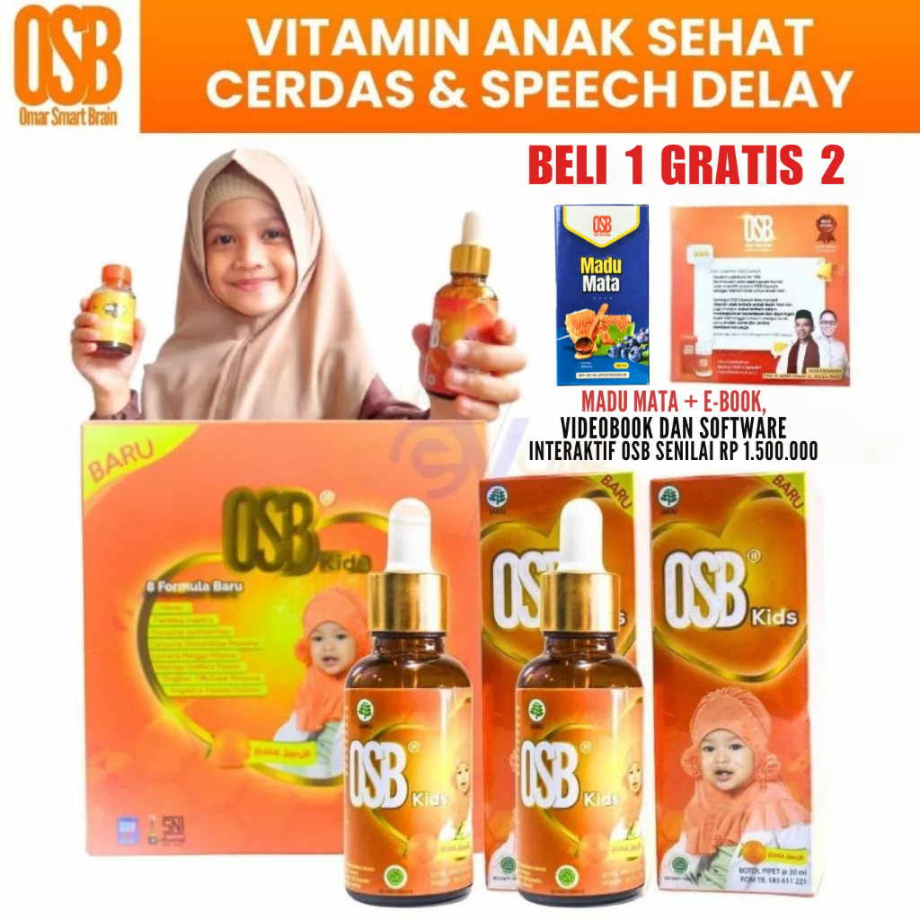 OSB KIDS VITAMIN OTAK OSB KIDS OMAR SMART BRAIN SIRUP ANAK MADU SIRUP - OSB KIDS SIRUP ASLI EV MALL