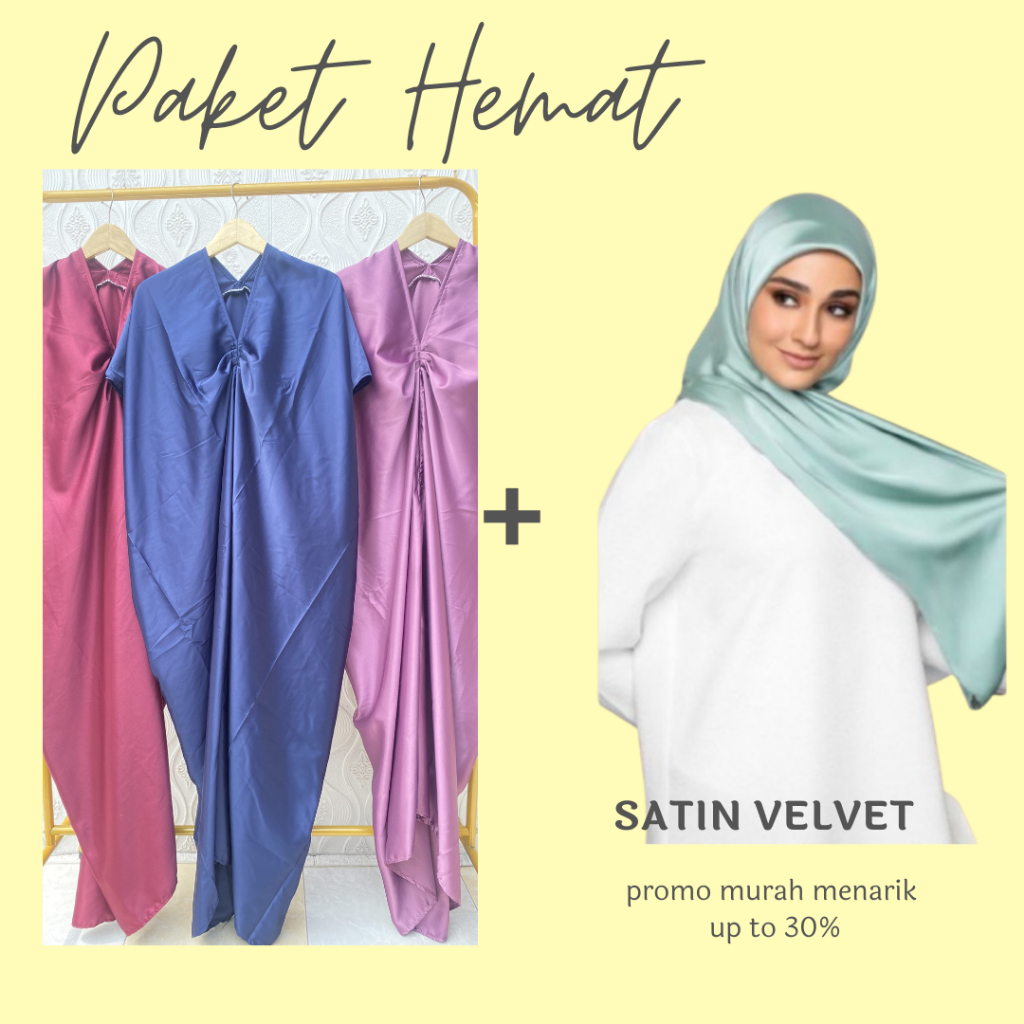 PROMO MURAH MERIAH Midi Lebaran Kondangan dan Hijab Satin Premium Hijab PAKET SUPER MURAH HIJAB DAN 