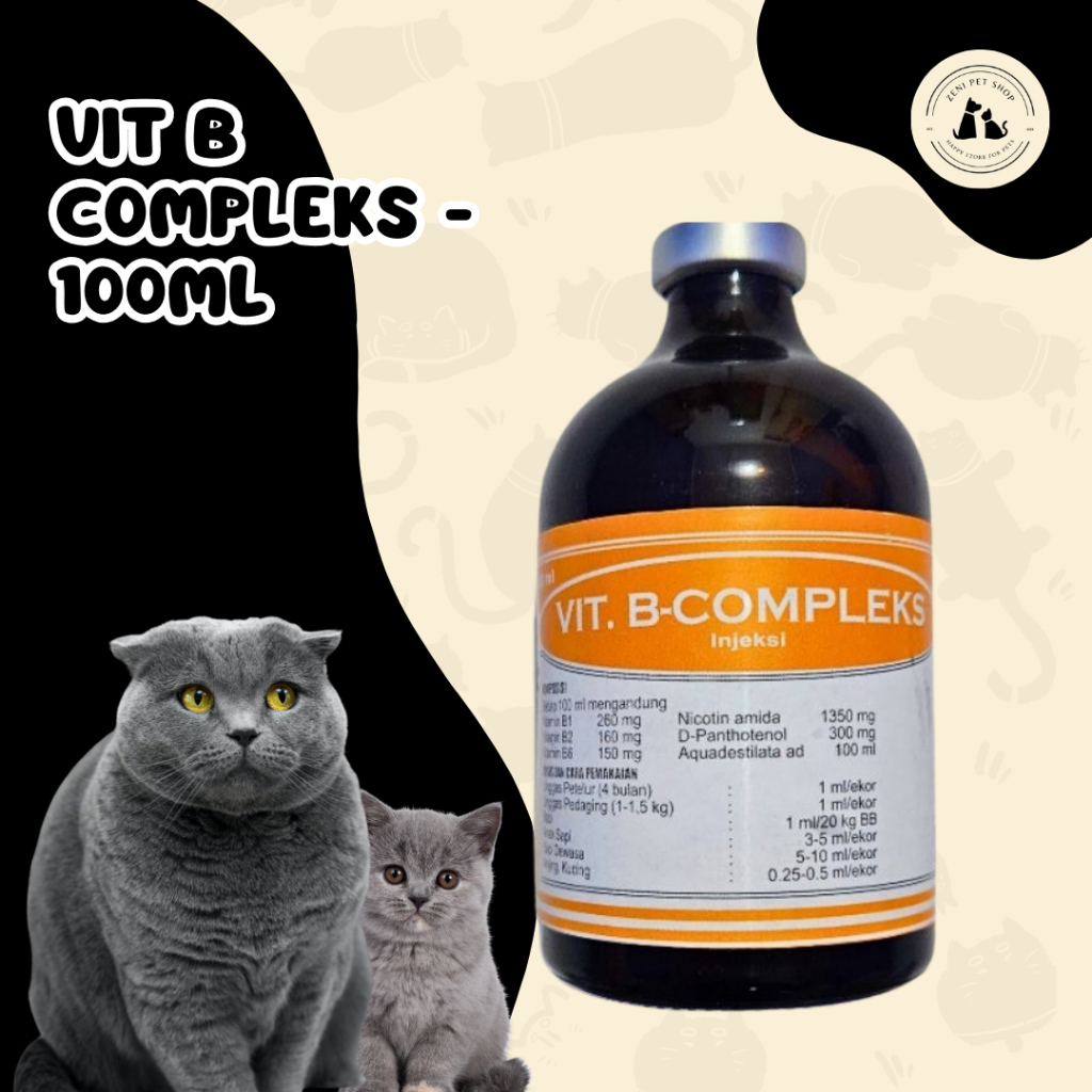 B compleks 100 ml - B kompleks Hewan 100 ml - Vitamin Hewan B kompleks