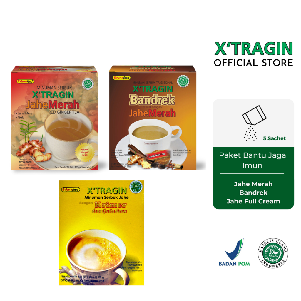 

Paket X'TRAGIN Nikmat Gurih (Jahe Merah, Bandrek plus Jahe Merah & Jahe Full Cream)