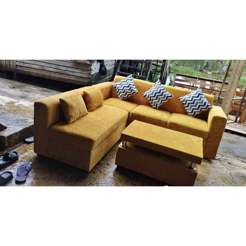 sofa L slonjoran sofa L minimalis sofa ruang tamu sofa Palembang