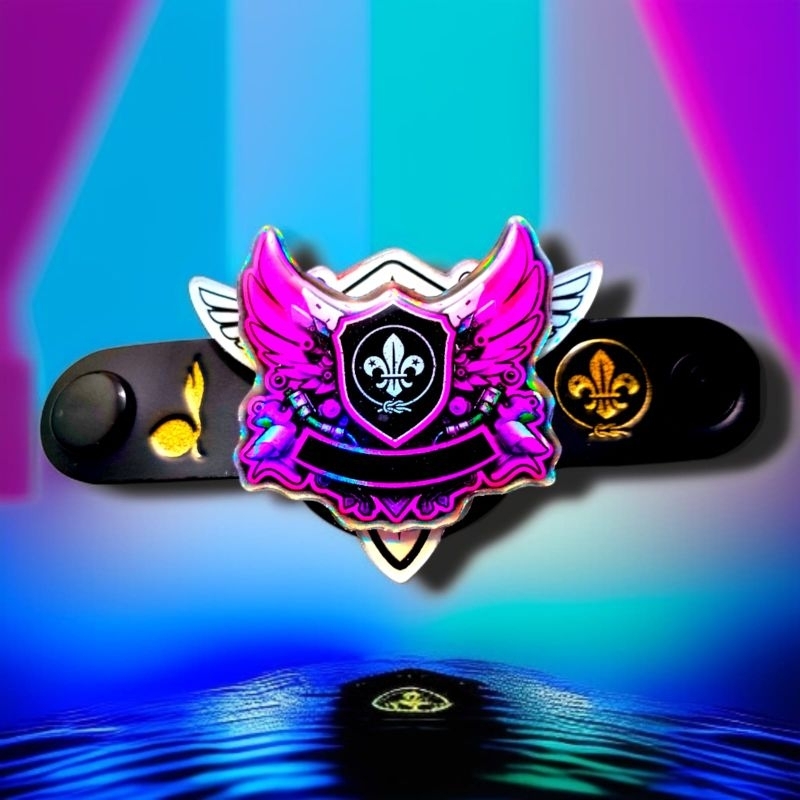 

Ring kacu pramuka double akrilik ukir Nama gratis