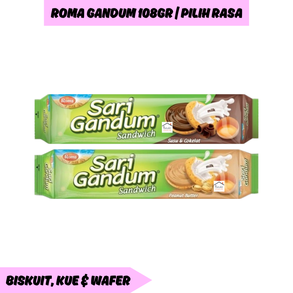 

Roma Sari Gandum Kemasan Pack Berbagai Varian Pilih Rasa