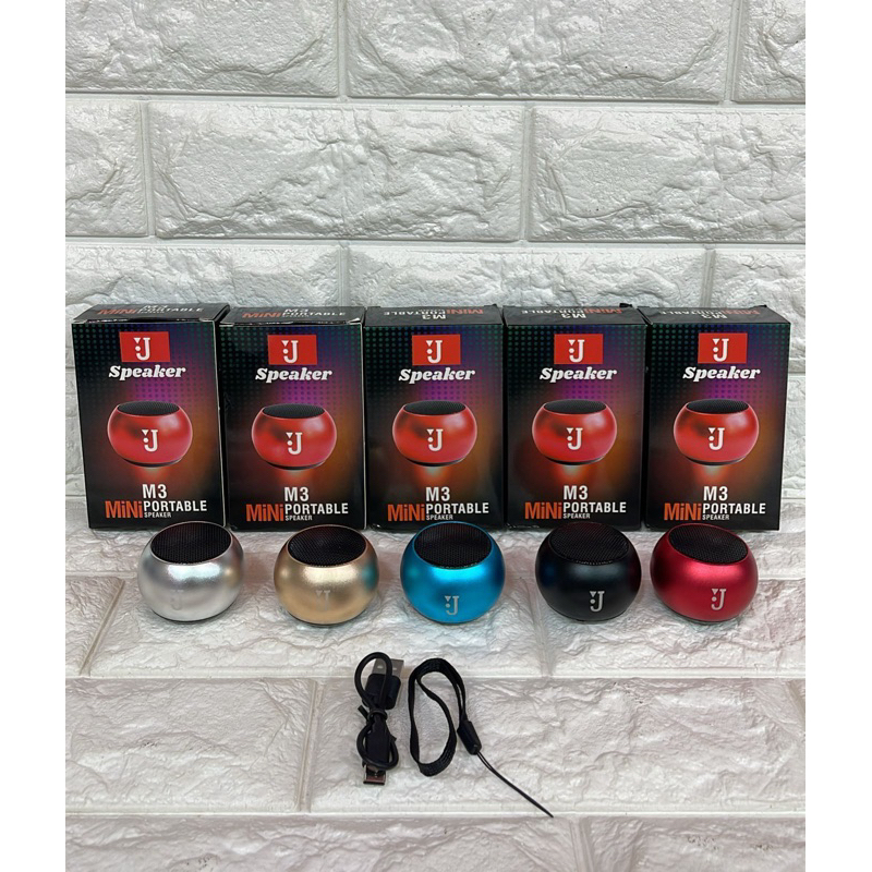 Speaker Bluetooth Mini J Metal M3 Wireless Bass Portable