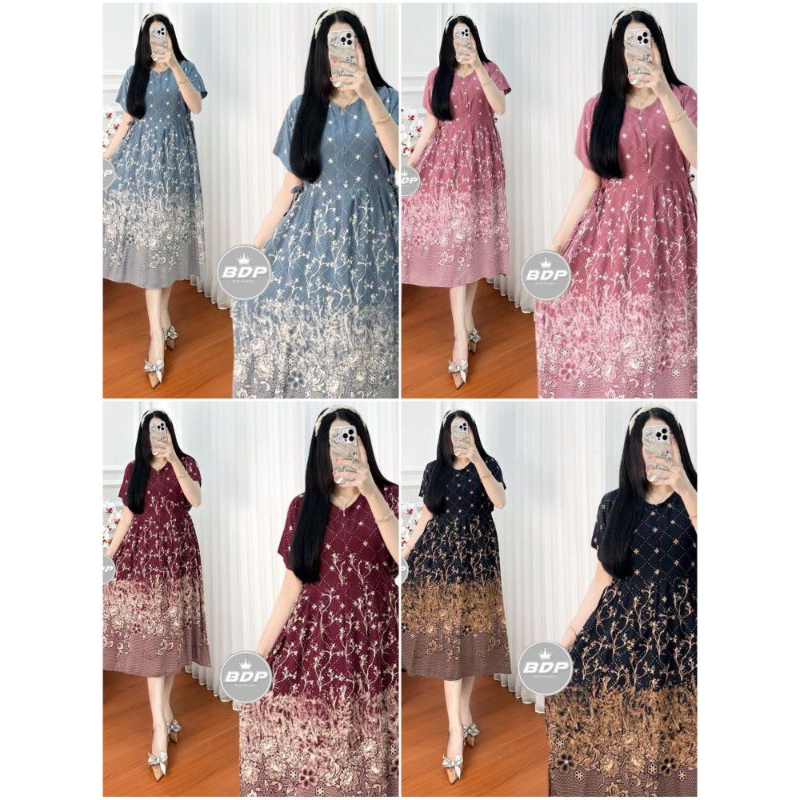 Daster Chibi Dian Putri LD 110-115cm Busui Friendly Material Rayon Adem