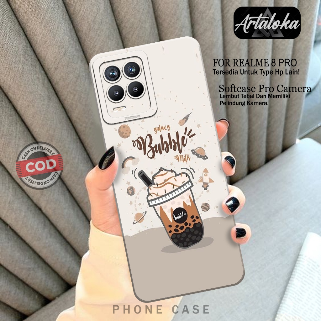 Case Hp REALME 8 PRO Fashion Case Boba Case REALME 8 PRO Silikon TPU Pro Camera Casing REALME 8 PRO 