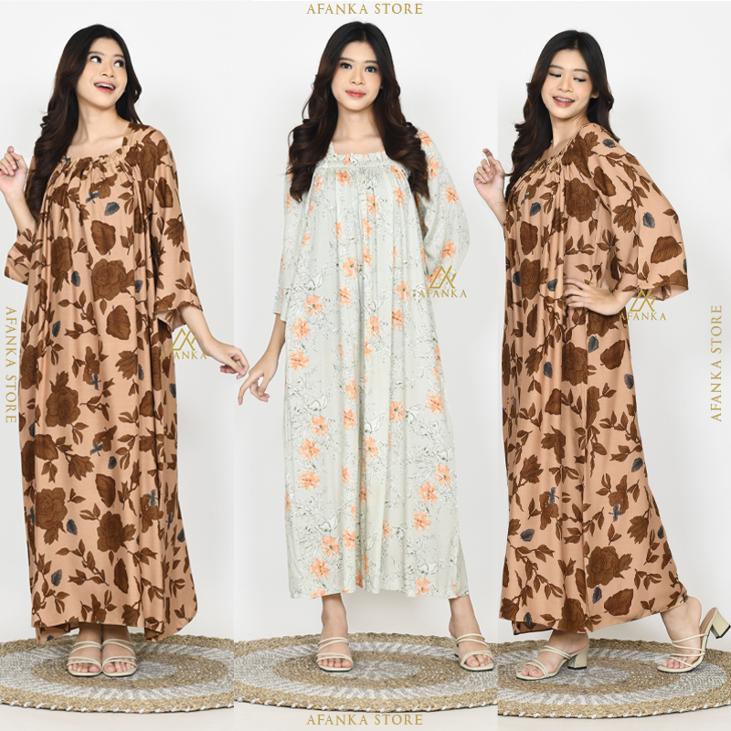 AFANKA - Baju Daster Wanita Big Size Daster Kekinian Bumil Friendly