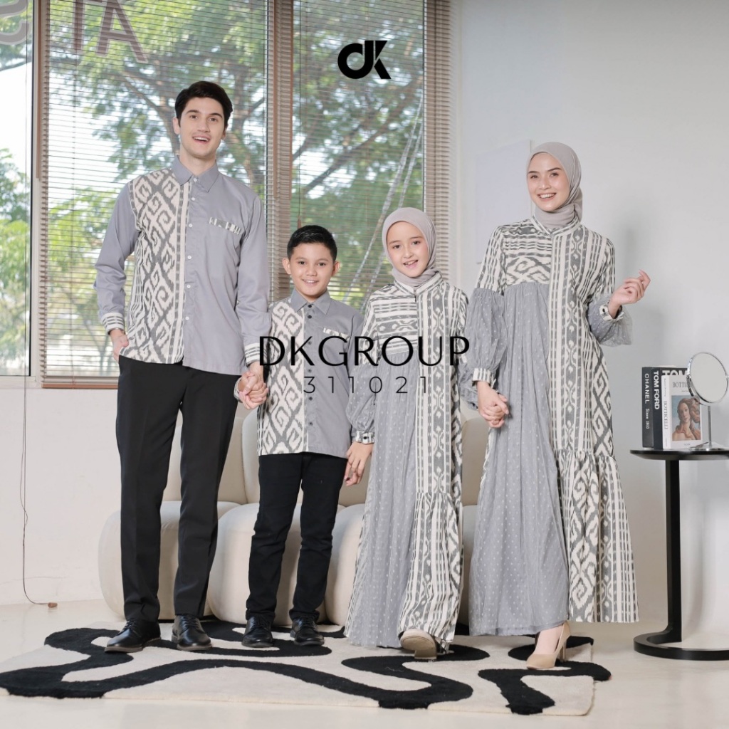 [READY STOCK] Set couple raya keluarga family kemeja gamis ethnic tenun troso gamis lebaran baju kon