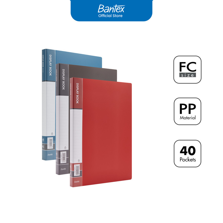 

Bantex Display Book / Clear Holder Folio Bahan PP Isi 40 Pocket Anti-Static # BF4101