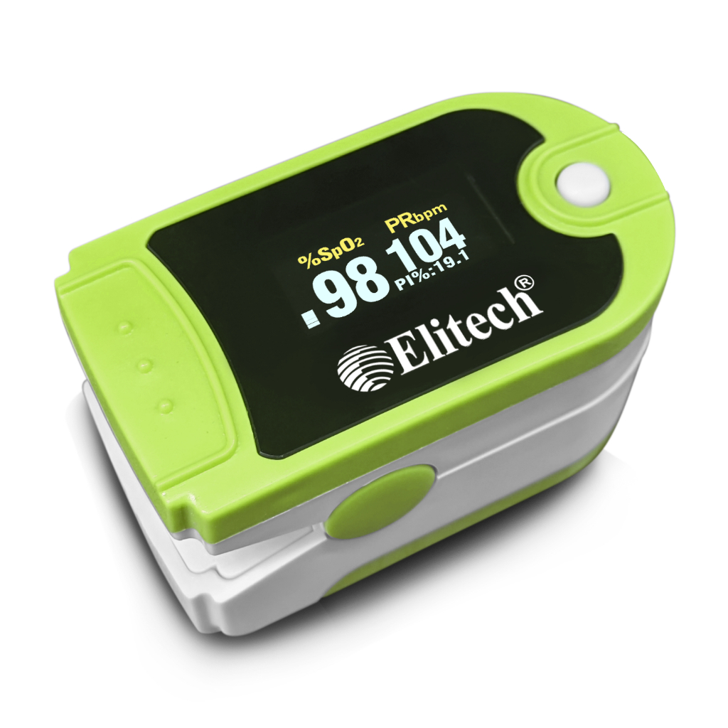 Pulse Oximeter Fox-1 (N) Elitech - Saturasi Oksigen-Lime Green