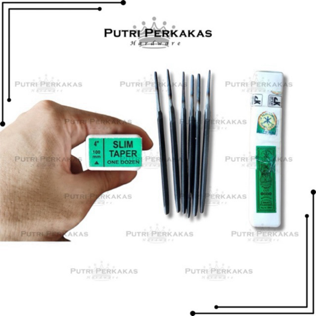 KIKIR SEGITIGA GERGAJI JK FILES INDIA ORIGINAL (12pcs) 4 INCH