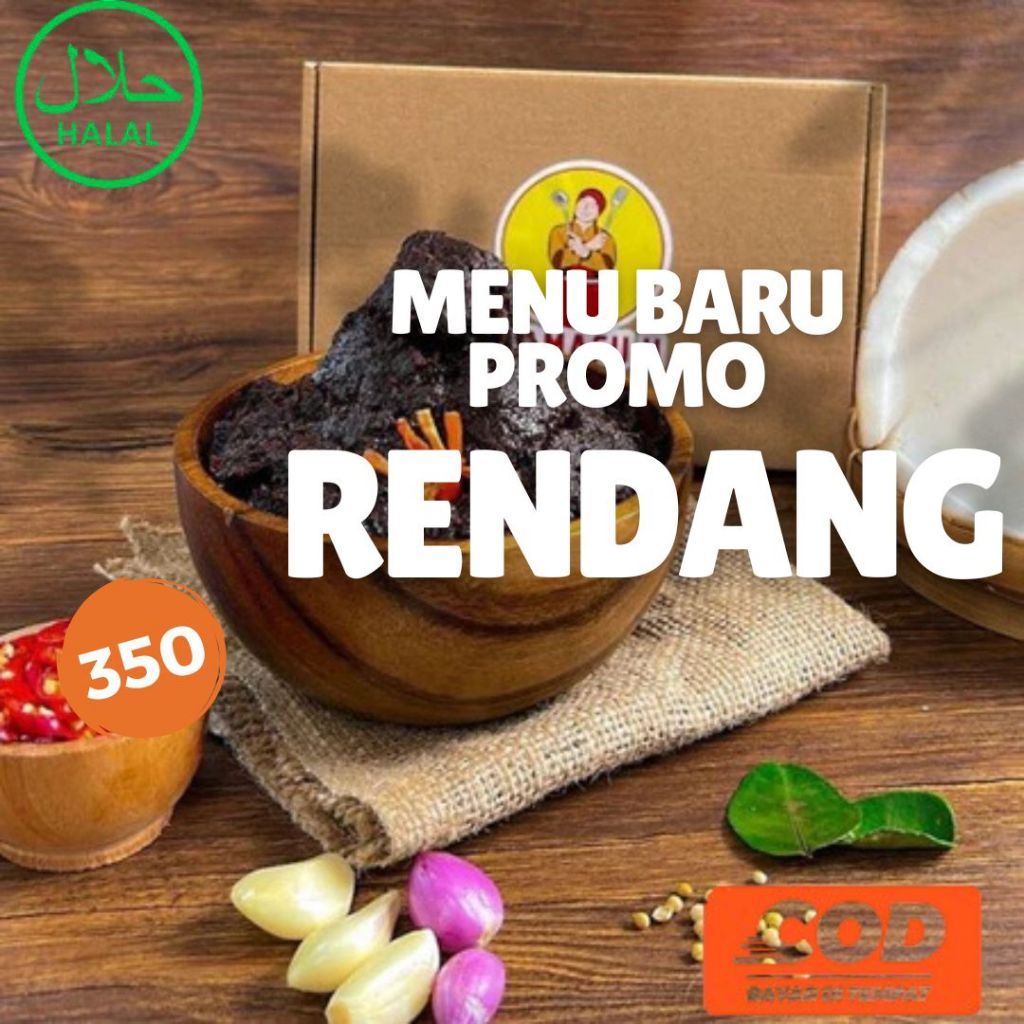 

Rendang Mama Fuji /Asli Rendang Padang /Kemasan 350 kg/Asli Has Daerah