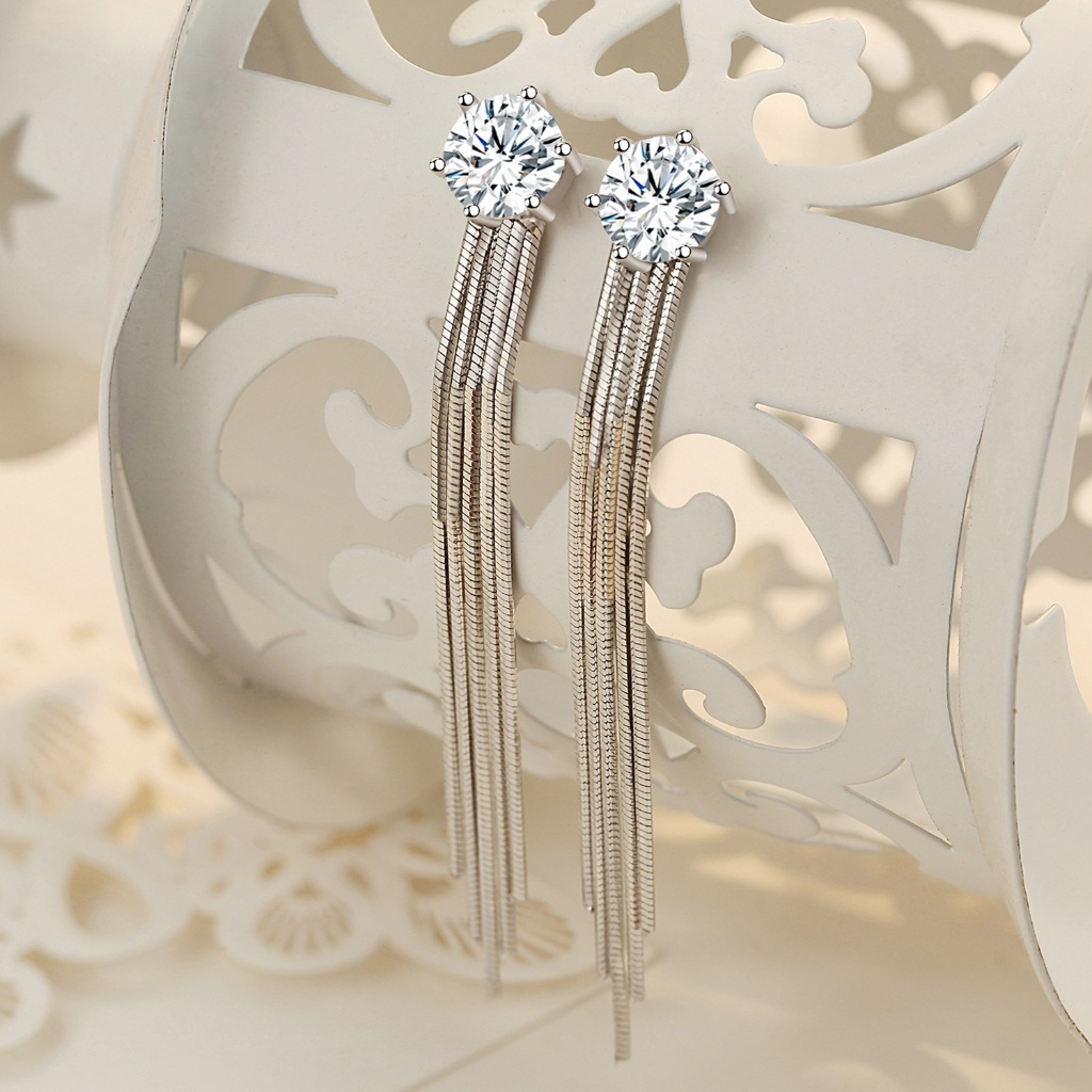 Anting Berlian GRA ORI Anting Berlian Asli Anting Fashion Wanita Elegan Klasik Perak Sertifikat GRA