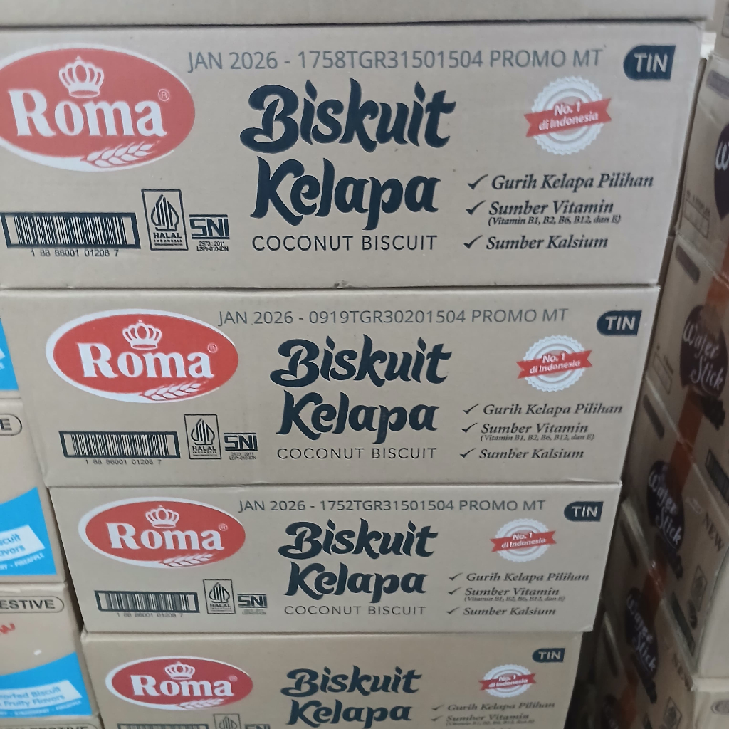 

Roma Biscuit Kelapa Kaleng 345g Kemasan 1 dus