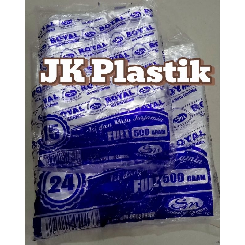 KANTONG PLASTIK PUTIH BENING / KANTONG KRESEK BENING ROYAL 500GR