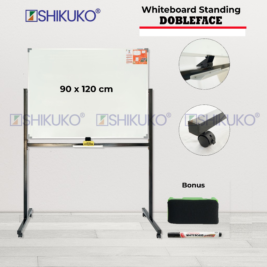 

PAPAN TULIS DUA SISI / WHITEBOARD STANDING DOUBLE FACE 90 X 120