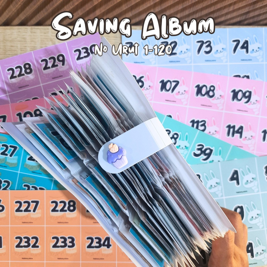 

Stiker Nomor 1-120, Stiker Nomor Urut Premium Glossy Untuk Saving Challenge Album Menabung