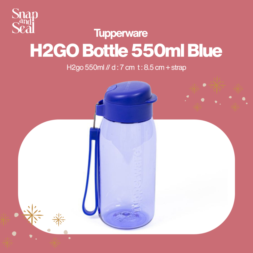 Tupperware H2GO BOTTLE 550ML BLUE