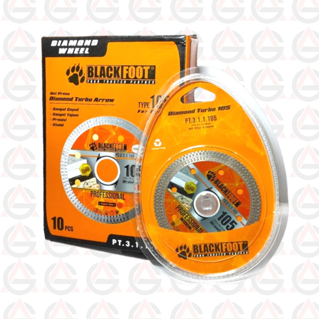 DIAMOND WHEEL TURBO BLACKFOOT / MATA PISAU POTONG KERAMIK / GRANIT / BATU ALAM 4" BLACKFOOT