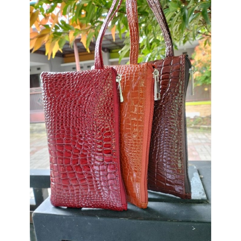Pouch Croco| Dompet Handphone| Dompet croco glossy| Dompet Belanja
