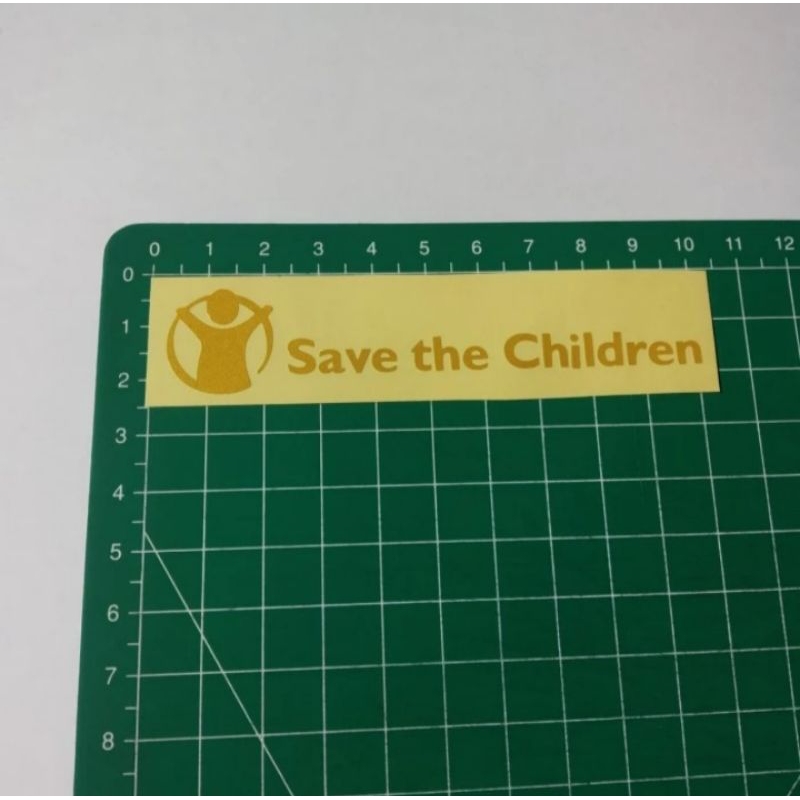 

stiker cutting save the chindren