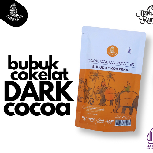 

Bubuk Cokelat Asli Murni Premium Timurasa Dark Cocoa 500gr Gluteen FREE NO DAIRY