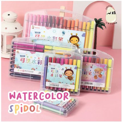 

House Station - Best Set Spidol Graphic Art Water Based Spidol Warna Warni 1 Set Isi 12 / 18 / 24 Spidol Anak Warna Pensil Cat Air Set Warna