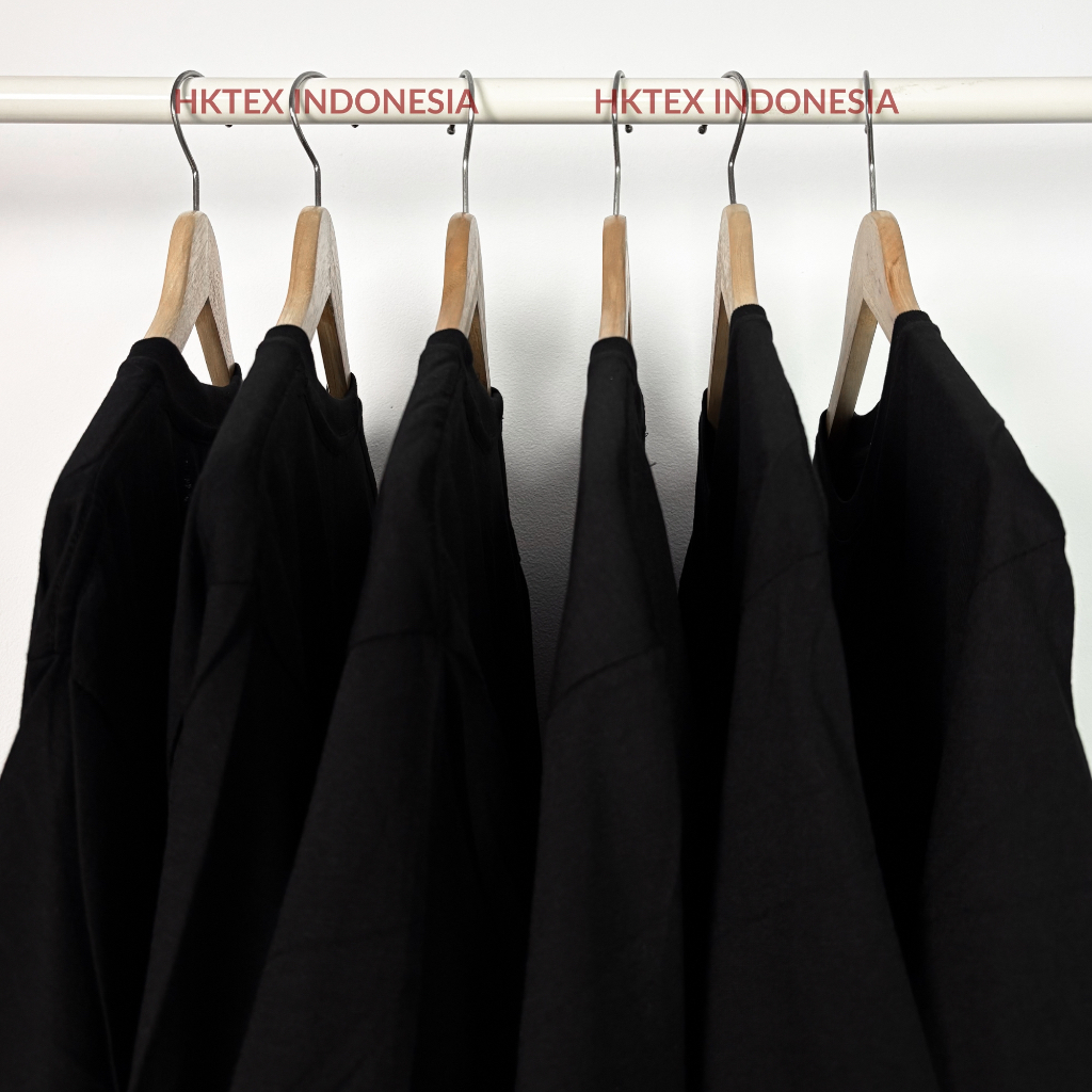 Kaos Polos Hitam Putih Lengan Pendek 24s Tebal / Baju Polos Hitam Putih Lengan Pendek