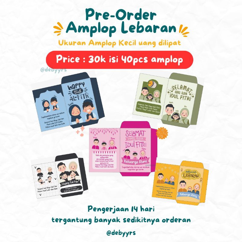

Amplop Lebaran Custom Karakter - Desain Unik dan Eksklusif