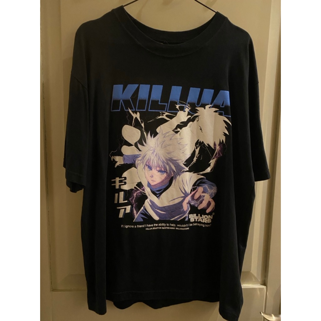 [USED] NO BRAND KILLUA Men Anime T Shirt Kaos Katun Lengan Pendek Pria Kaos Anime Hunter x Hunter Ki