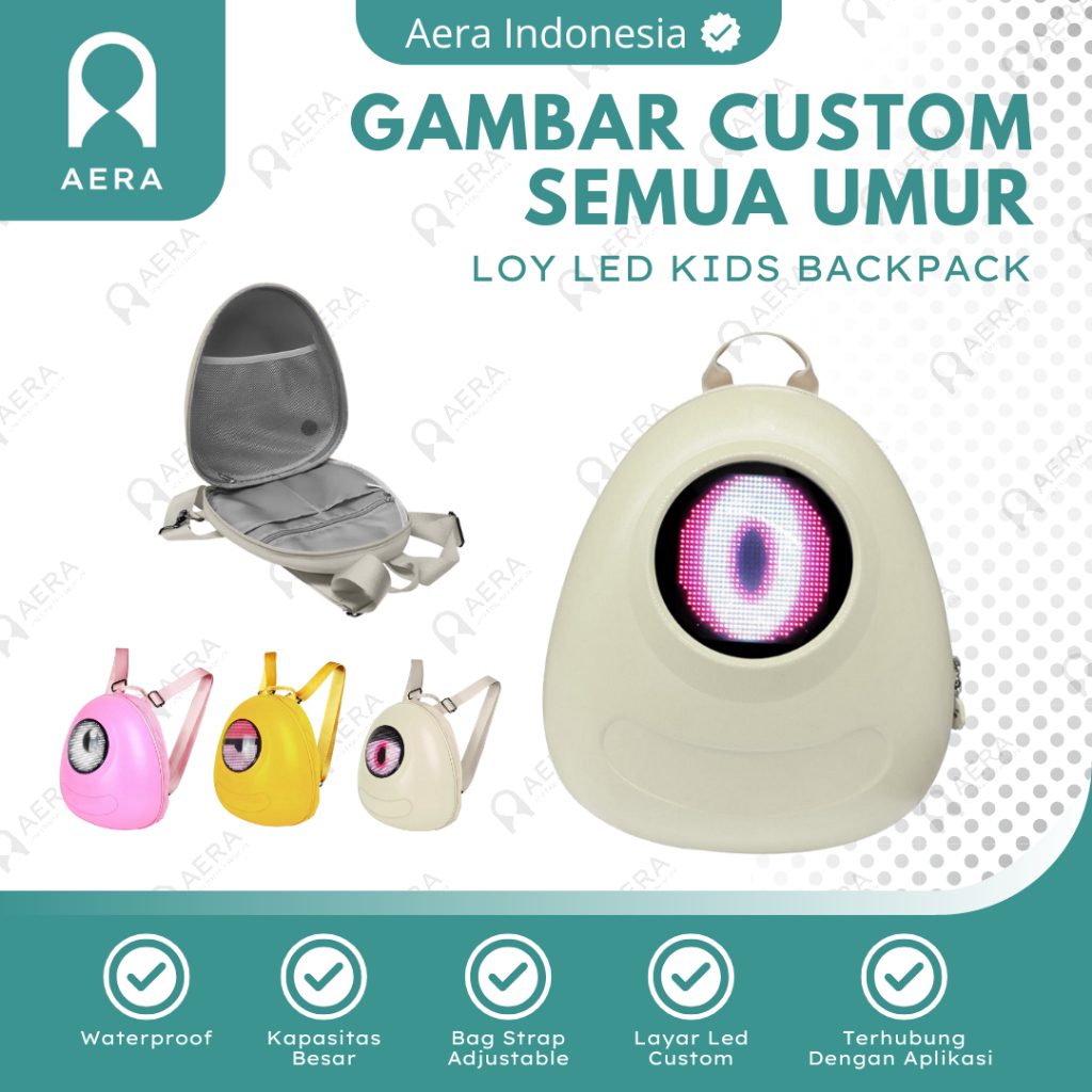 Loy Led Kids Backpack Waterproof | Tas Led Backpack Anak | Tas Led Waterproof | Tas Ransel Led Anak 