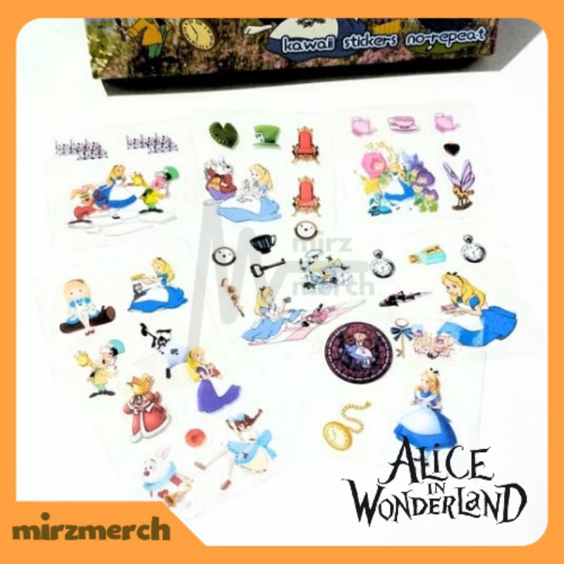 

Sticker Anak Karakter Alice In Wonderland Lucu Korea Aesthetic Ecer Isi 5 Lembar/10 Lembar Waterproof Murah