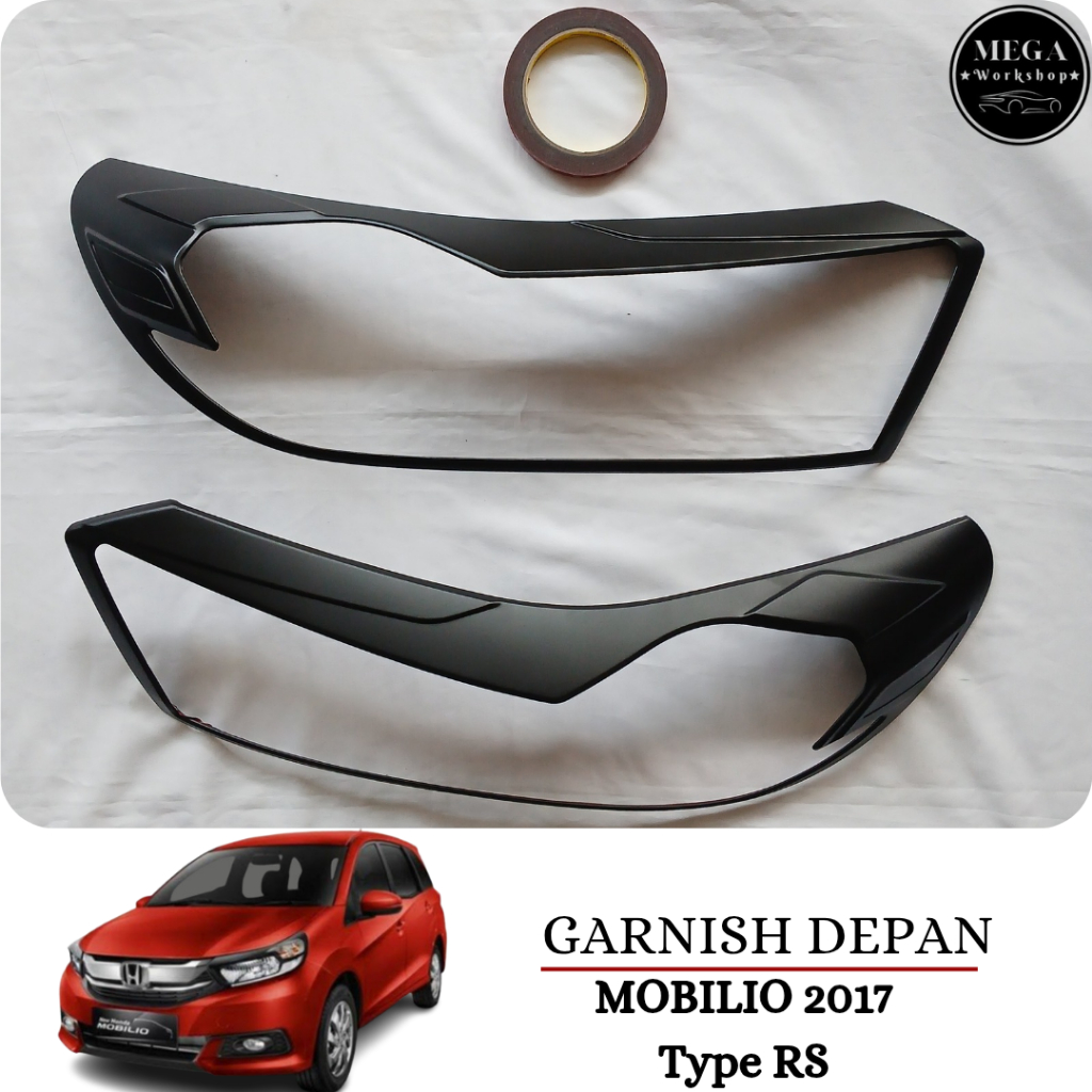 Cover Garnish Lampu Depan Mobil Mobilio 2017 TYPE RS Hitam