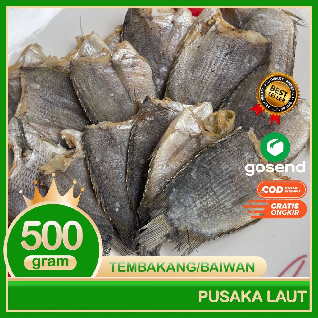 

Tembakang Atau Baiwan Ikan Asin Murah Packing Plastik Vakum Seal 500 Gram