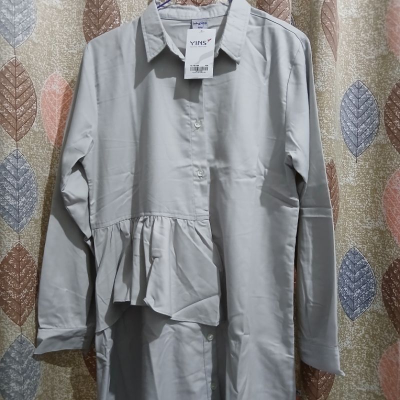 TUNIK WANITA LEBARAN LIGHT GREY