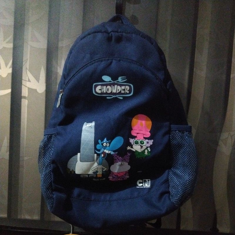 tas anak merk CN cartoon network original seken warna biru navy