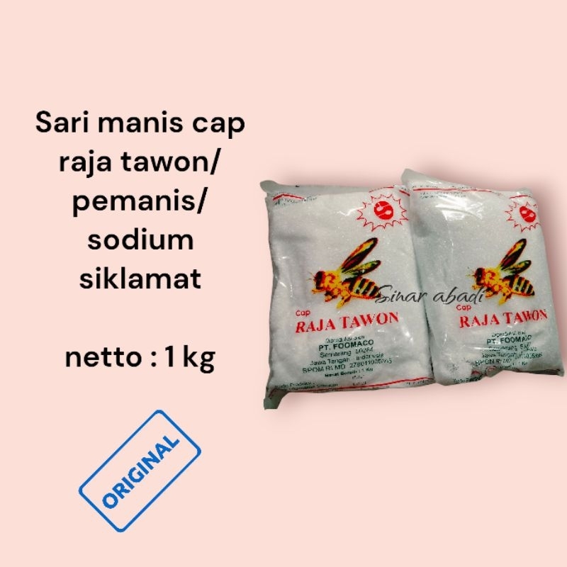 

Sari manis cap raja tawon/pemanis/sodium siklamat @1kg